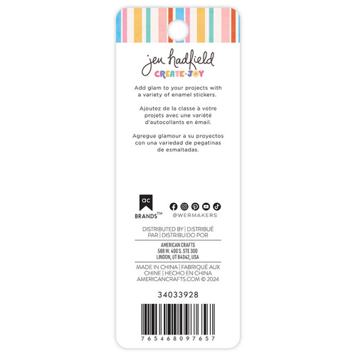 3 Pack - Jen Hadfield Create Joy Enamel Dots-60/Pkg - A5002W75-33928 3 Pack - Jen Hadfield Create Joy Enamel Dots-60/Pkg - A5002W75-33928