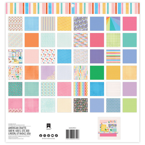 Jen Hadfield Create Joy Double-Sided Paper Pad 12"X12"-24 Sheets - 5A002RJG-1GSBR
