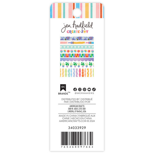 Jen Hadfield Create Joy Washi Tape-8 Pieces - 5A002RK1-1GSBS