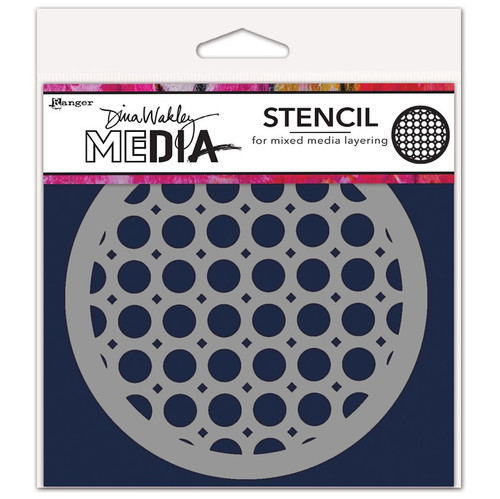 Dina Wakley Media Stencils 5"X5"-Rattan Coaster - 5A002MJB-1GNZ9 - 789541084952