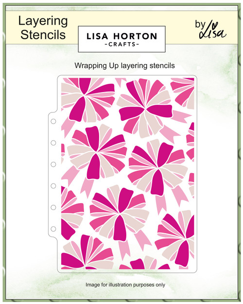 Lisa Horton Crafts Layering Stencils 5"X7"-Wrapping Up - 5A002N79-1GPNN - 780627350350