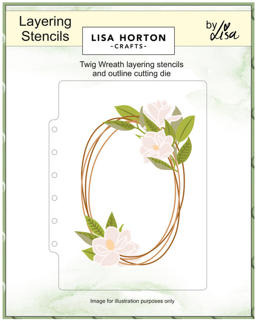 Lisa Horton Crafts Layering Stencils And Die-Twig Wreath - 5A002N7F-1GPNT - 780627350015