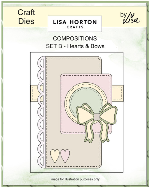 Lisa Horton Crafts Composition Dies-Hearts and Bows - 5A002N70-1GPP1 - 632793483441