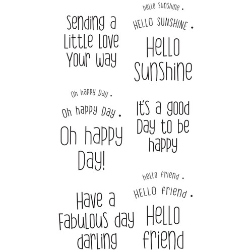 Sizzix Clear Stamps 12/Pkg-Sending A Little Love - 5A002LTQ-1GNJ2