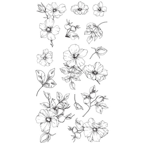 Sizzix Clear Stamps 13/Pkg-Wildflower Botanicals - 5A002LTR-1GNJ3 Sizzix Clear Stamps 13/Pkg-Wildflower Botanicals - 5A002LTR-1GNJ3
