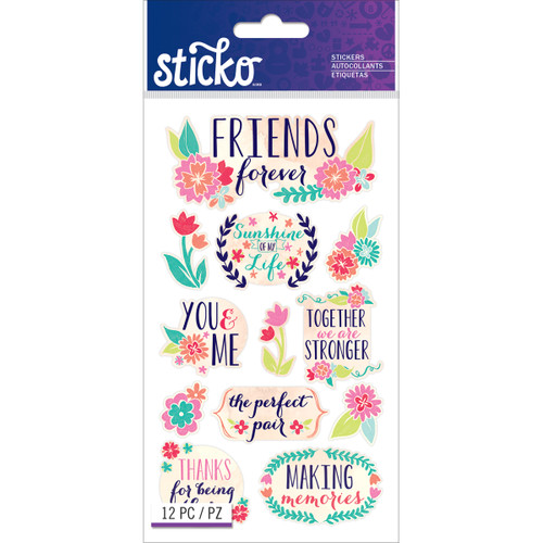 6 Pack - Sticko Stickers-Friends - E5201361