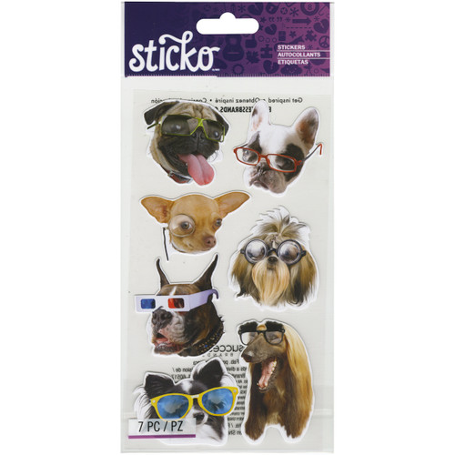6 Pack - Sticko Stickers-Funny Dogs - E5201250 - 015586798470