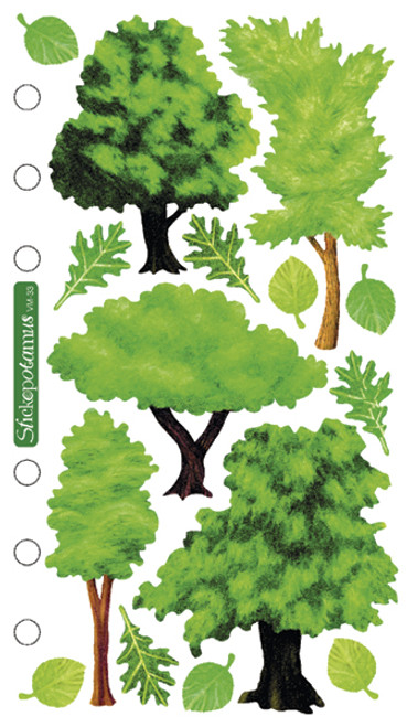 6 Pack - Sticko Vellum Stickers-Trees - SPVM33 6 Pack - Sticko Vellum Stickers-Trees - SPVM33