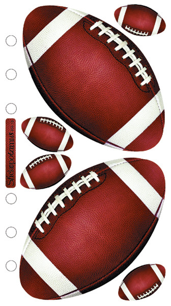 6 Pack - Sticko Stickers-Footballs - SPPH13