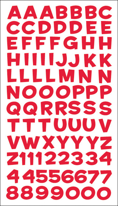 6 Pack - Sticko Alphabet Stickers-Fun House Red Metallic - E5240041 - 015586889628