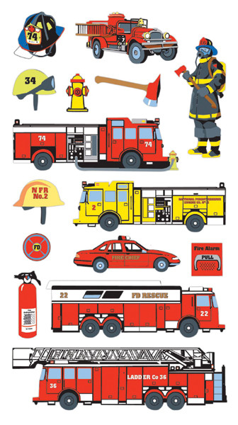 6 Pack - Sticko Stickers-Fire Department - SPSG160
