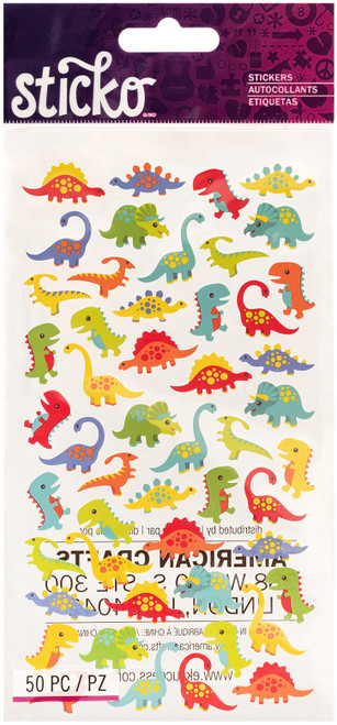 6 Pack - Sticko Stickers-Mini Dinosaurs - 5201377 - 015586983210