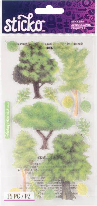 Sticko Vellum Stickers-Trees - SPVM33 - 015586555936
