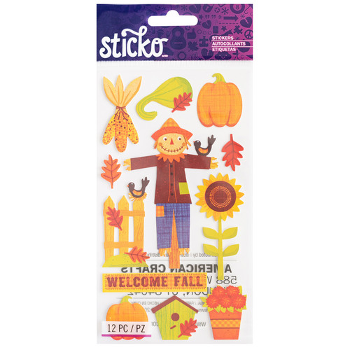 Sticko Stickers-Glitter Welcome Fall - E5200345 - 015586864588