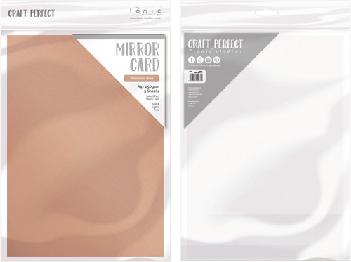 3 Pack - Craft Perfect Satin Mirror Cardstock 8.5"X11" 5/Pkg-Satin -Burnished Rose - MIRRORS-9488E