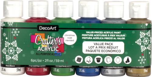 2 Pack - DecoArt Crafter's Acrylic Value Pack 6/Pkg-Christmas - DASK430 - 766218110909 2 Pack - DecoArt Crafter's Acrylic Value Pack 6/Pkg-Christmas - DASK430 - 766218110909