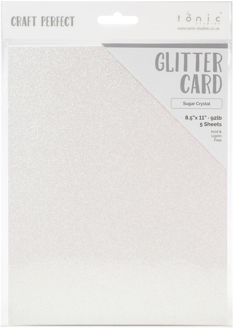 2 Pack - Craft Perfect Iridescent Glitter Cardstock 8.5"x11"-Sugar Crystal - 5A0022NN-9968E - 818569029680