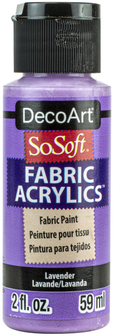 3 Pack - DecoArt SoSoft Fabric Acrylic Paint 2oz-Lavender - DSS2OZ-12 - 766218053930