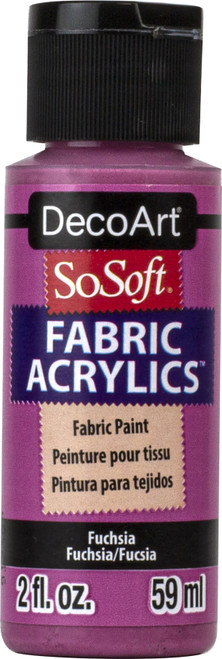 3 Pack - DecoArt SoSoft Fabric Acrylic Paint 2oz-Fuchsia - DSS2OZ-52 - 766218053725
