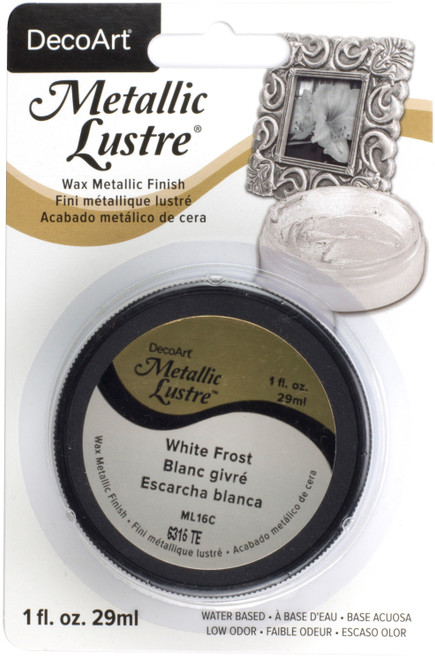 3 Pack - DecoArt Metallic Lustre Wax Finish 1oz-White Frost - ML-81-16 - 766218090874 3 Pack - DecoArt Metallic Lustre Wax Finish 1oz-White Frost - ML-81-16 - 766218090874