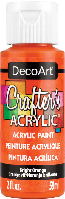 6 Pack - DecoArt Crafter's Acrylic All-Purpose Paint 2oz-Bright Orange - DCA-97 - 766218024497