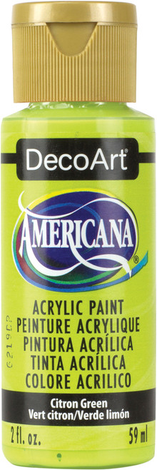 6 Pack Americana Acrylic Paint 2oz-Citron Green Transparent DA-235 - 766218011930
