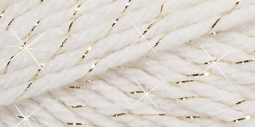 10 Pack - Mary Maxim Starlette Sparkle Yarn-White - Y127-100 - 848787017794