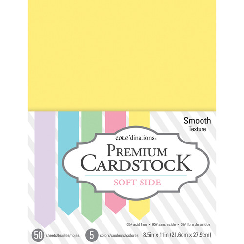 3 Pack - Core'dinations Value Pack Smooth Cardstock 8.5"X11" 50/Pkg-Soft Side - 377694 - 718813776943