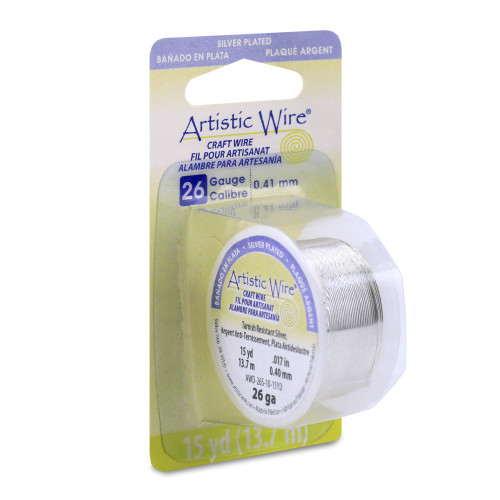 4 Pack - Artistic Wire 26 Gauge 15yd-Non-Tarnish Silver - 26AWG-NTS - 656156080085