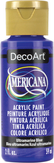 6 Pack - DecoArt Americana Acrylic Paint 2oz-Ultramarine Blue - Transparent - DA-225 - 766218010889