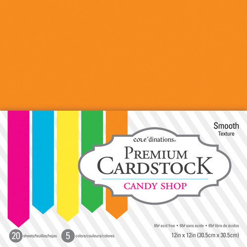 3 Pack - Core'dinations Value Pack Smooth Cardstock 12"X12" 20/Pkg-Candy Shop - 377718 - 718813777186