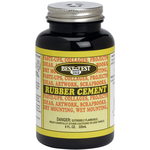 3 Pack - Best-Test Brush In Cap Rubber Cement-8oz - R150 - 089665001508