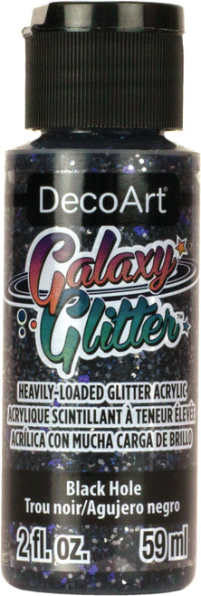 3 Pack - DecoArt Galaxy Glitter Acrylic Paint 2oz-Black Hole - DGG2OZ-08 - 766218112095 3 Pack - DecoArt Galaxy Glitter Acrylic Paint 2oz-Black Hole - DGG2OZ-08 - 766218112095