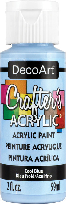 6 Pack - DecoArt Crafter's Acrylic All-Purpose Paint 2oz-Cool Blue - DCA-76 - 766218005793