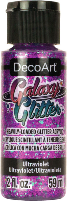 3 Pack - DecoArt Galaxy Glitter Acrylic Paint 2oz-Ultraviolet - DGG2OZ-06 - 766218112071