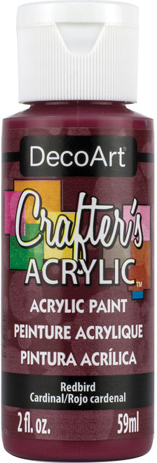 6 Pack - DecoArt Crafter's Acrylic All-Purpose Paint 2oz-Redbird - DCA-63 - 766218005663