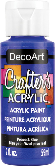 6 Pack - DecoArt Crafter's Acrylic All-Purpose Paint 2oz-Peacock Blue - DCA-80 - 766218005830 6 Pack - DecoArt Crafter's Acrylic All-Purpose Paint 2oz-Peacock Blue - DCA-80 - 766218005830