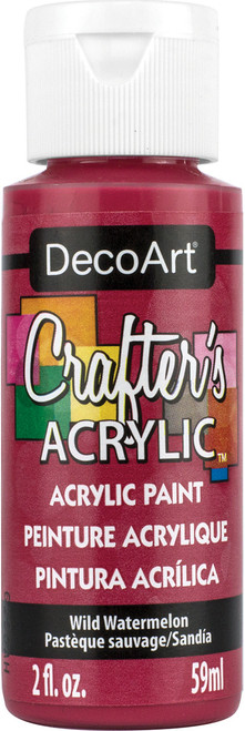 6 Pack - DecoArt Crafter's Acrylic All-Purpose Paint 2oz-Wild Watermelon - DCA-65 - 766218005687