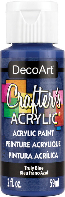 6 Pack - DecoArt Crafter's Acrylic All-Purpose Paint 2oz-Truly Blue - DCA-79 - 766218005823