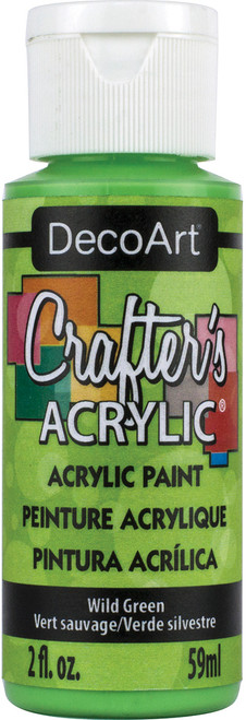 6 Pack - DecoArt Crafter's Acrylic All-Purpose Paint 2oz-Wild Green - DCA-85 - 766218005885