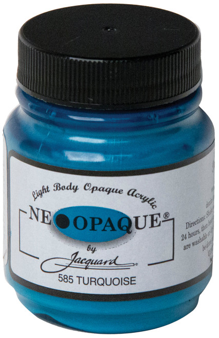 3 Pack - Jacquard Neopaque Acrylic Paint 2.25oz-Turquoise - NEOPAQUE-585 - 743772158509