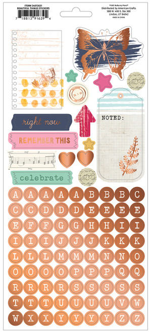 3 Pack - Beautiful Things Cardstock Stickers 6"X12" 125/Pkg-W/Copper Foil - 34013631 3 Pack - Beautiful Things Cardstock Stickers 6"X12" 125/Pkg-W/Copper Foil - 34013631
