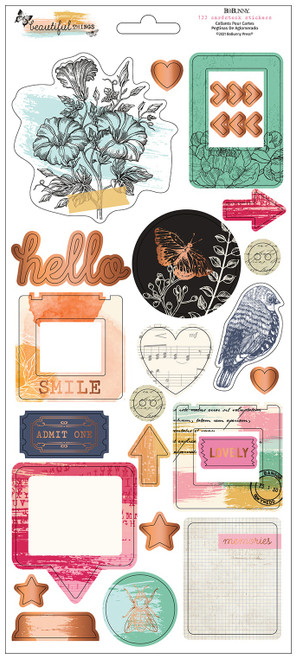 3 Pack - Beautiful Things Cardstock Stickers 6"X12" 125/Pkg-W/Copper Foil - 34013631 3 Pack - Beautiful Things Cardstock Stickers 6"X12" 125/Pkg-W/Copper Foil - 34013631