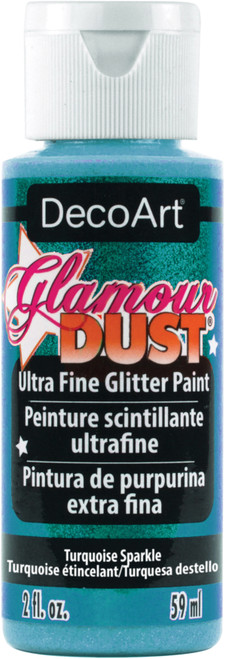 6 Pack - DecoArt Glamour Dust Glitter Paint 2oz-Turquoise Sparkle - DGD-07 - 766218049773