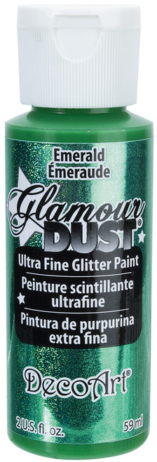 6 Pack - DecoArt Glamour Dust Glitter Paint 2oz-Emerald - DGD-06 - 766218049766