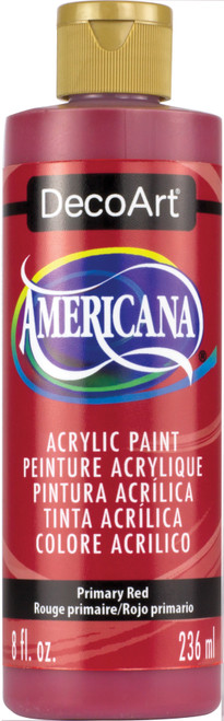 3 Pack - DecoArt Americana Acrylic Paint 8oz-Primary Red - DA8-DA199 - 766218010643