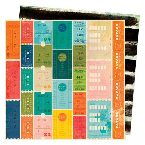 25 Pack Vicki Boutin Fernwood Double-Sided Cardstock 12"X12"-Tickets Please VBFE12-10677 - 718813749381