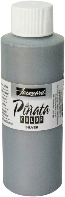 6 Pack - Jacquard Pinata Color Alcohol Ink 4oz-Silver - JFC4OZ-3033 - 743772027270