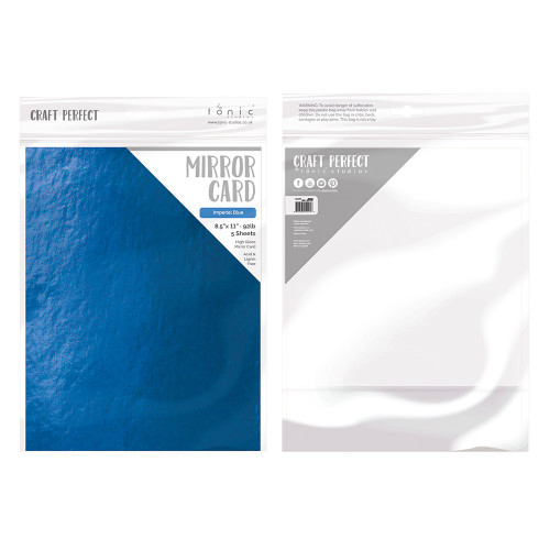 3 Pack - Craft Perfect Mirror Cardstock 8.5"X11" 5/Pkg-High Gloss Imperial Blue - MIRRORG-9458E 3 Pack - Craft Perfect Mirror Cardstock 8.5"X11" 5/Pkg-High Gloss Imperial Blue - MIRRORG-9458E