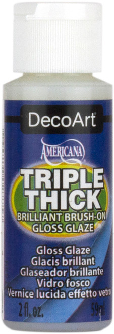 6 Pack - DecoArt Triple Thick Brilliant Brush-On Gloss Glaze-2oz - TG01-3 - 766218027757